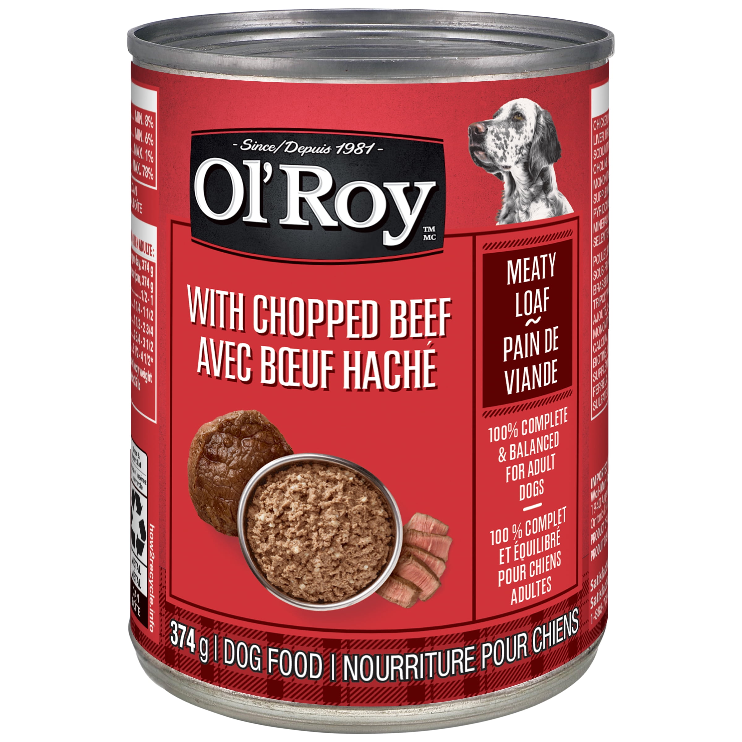 Nourriture pour chiens Pain de viande avec bœuf haché Ol’ Roy