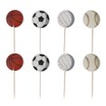 thumbnail image 1 of MasteelfCA 48PCS Child Birthday Party Cartoon Style Sports Theme Basketball Football Volleyball Baseball Shape Cake Topper, 1 of 8