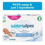 WaterWipes Sensible+ Nouveau-né & Les bébés espiègles, 99.9% Eau non parfumée & Hypoallergénique