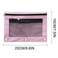 thumbnail image 1 of Double Zipper 3-Ring Binder Pencil Pouch with Clear View Window - Oxford Cloth Organizer for Pens, Pencils, and Markers Easy Attachment - Durable and Portable Storage, 1 of 7