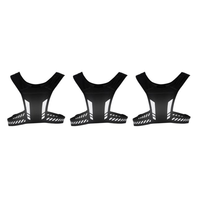 Transemion Gilet Réfléchissant de Course Confortable avec Poche pour Téléphone Conçu pour la Course et la Randonnée pour Hommes Type1 3 Pcs