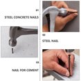 thumbnail image 4 of 50 Pcs Clous en Ciment Point Carbone 2.5 Pouces Clous en Béton, 4 of 8