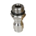 thumbnail image 1 of 1/4 Size Water Head Ferrule Stainless Steel Outer Wire Pot Adapter Pressure Washers Coupler(Silver), 1 of 8