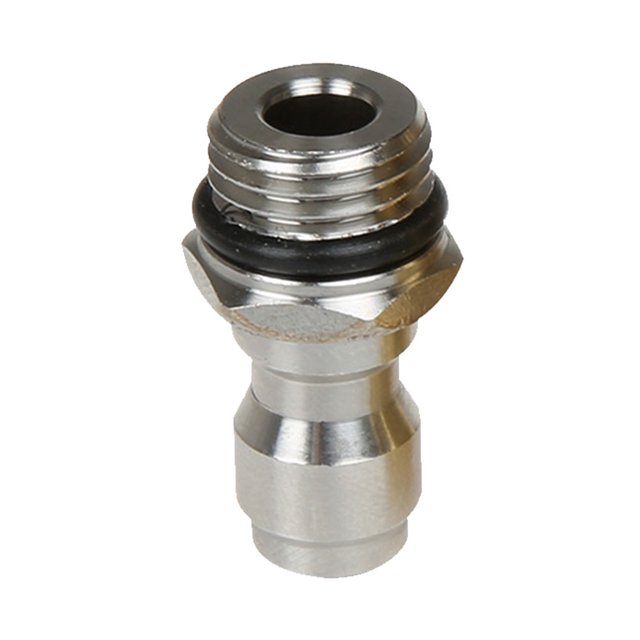 1/4 Size Water Head Ferrule Stainless Steel Outer Wire Pot Adapter Pressure Washers Coupler(Silver)