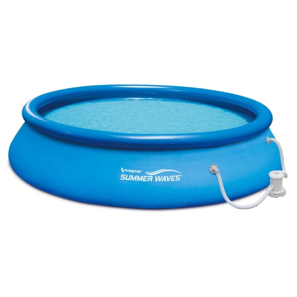 Summer Waves 15'x36" Quick Set Inflatable Above Ground Pool & Filter Pump