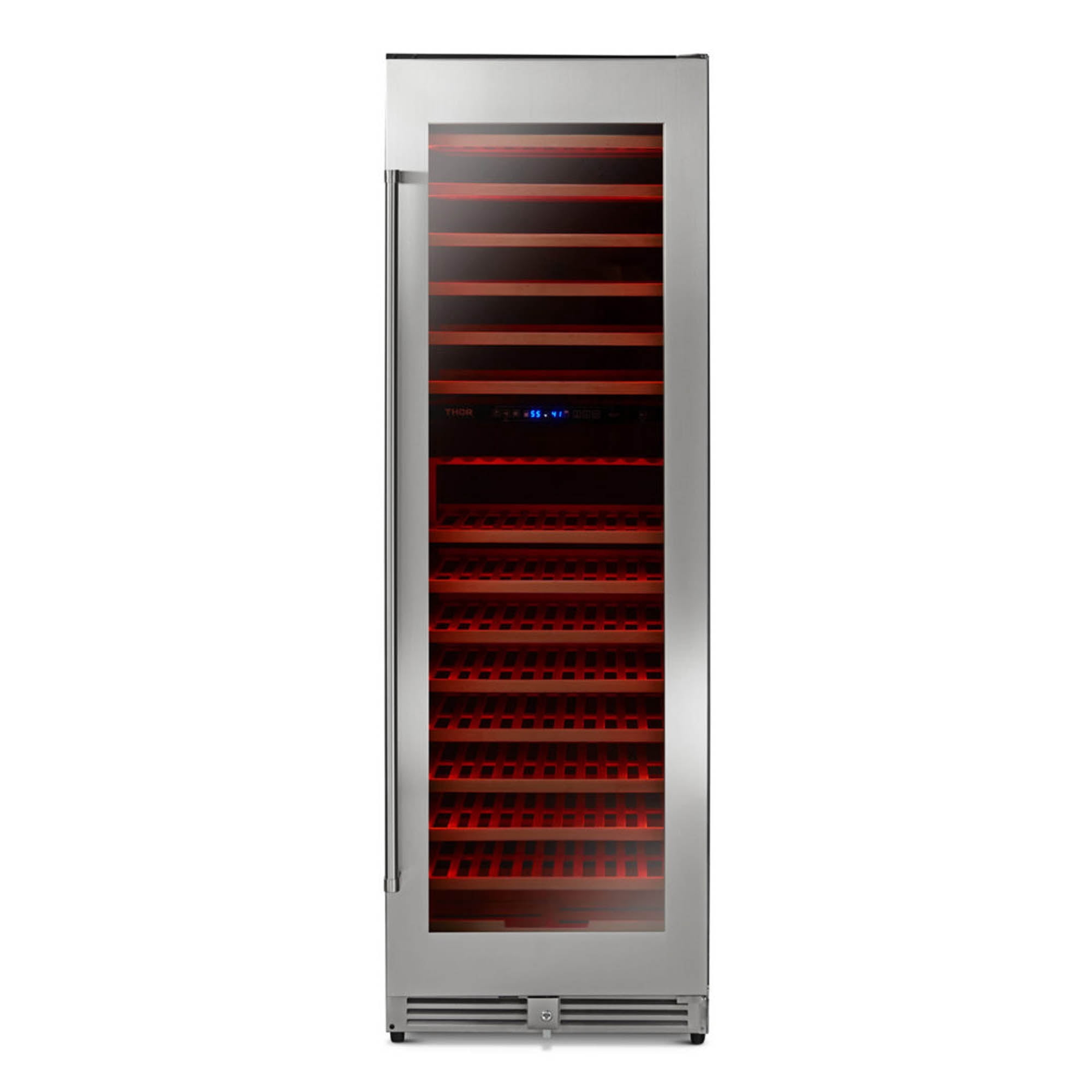 Thor Kitchen 24 Inch Dual Zone Wine Cooler, 162 Wine Bottle Capacity-TWC2403DI