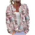 thumbnail image 2 of Wiyuqeen Womens Christmas Knit Cardigans Xmas Tree Print Cardigan Sweaters Button Down Long Sleeve Fall Jackets Plus Size Funny Coats, 2 of 5