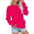 thumbnail image 2 of Hauts pour Femmes Manches Longues Amples Décontractés Tunique Plissée Boutonnée Imprimé Halloween Vert Armée L, 2 of 6