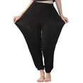 thumbnail image 3 of LUXUR Ladies Straight Leg Bottoms Tummy Control Sport Trousers Black 6XL, 3 of 3