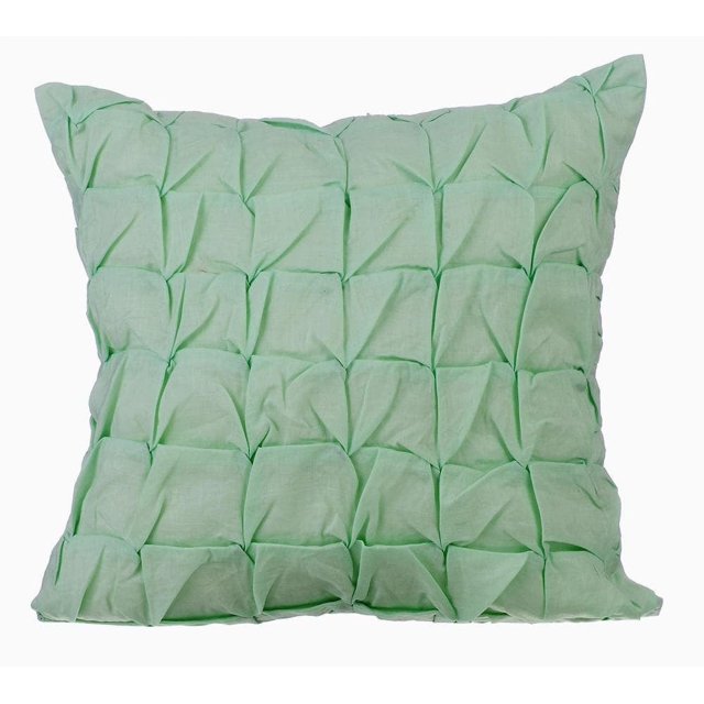 Pillow Cover, Pastel Green Pillow Covers 16x16 inch (40x40 cm), Linen Throw Pillow Covers, Solid Color, Knots, Textured, Checkered, Contemporary Designer Pillow - Tender Mint