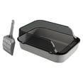 thumbnail image 1 of Open Top Cat Litter Box, Pet Litter Box, Cat Litter Box, Kitten Potty Toilet for Gray, 1 of 9