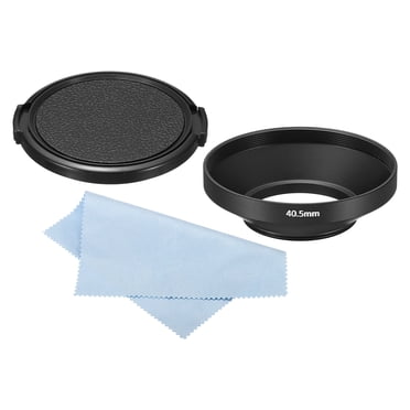 Unique Bargains Capot d'Objectif 40.5mm, Capot à Surface Mate Grand Angle avec Capuchon et Chiffon de Nettoyage pour Objectif de Caméra, Noir