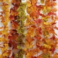 thumbnail image 3 of Fall Maple Leaves Garland 78Inch Artificial Maple Autumn Garland Hanging Fall Vines Table Decorations Front Door Fall Decor Thanksgiving Decorations Decor Outside Ornament Lightweight Easy to Shape, 3 of 8