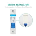 thumbnail image 4 of Mistaha Miniature Residual Current Circuit Breaker with 1 Pole, 63A Rated Current, ABS Case, Flame Retardant Material, High Sensitivity, Stable Performance, DIN Rail Installation - Household Electric, 4 of 6
