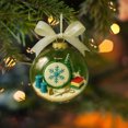 thumbnail image 4 of REK Holiday Sewing Snow Globe Clear Festive Hanging For And Sewing Craft Room, 4 of 4