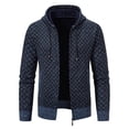 thumbnail image 2 of Wzzjkit Fall Clothes Men's Colid Color Long-sleeved Hooded Zipper Pocket Knitted Sweater Jacket, 2 of 5
