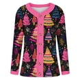 thumbnail image 4 of Jsaierl Womens Christmas Cardigan Sweaters Plus Size Dressy Long Sleeve Cute Printed Open Front Button Knit Outwear, 4 of 4