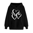 thumbnail image 2 of Women's Print Winter Hoodie Pullover Tops Long Sleeved Comfortable Sweatshirt, 2 of 5