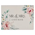 thumbnail image 1 of Mr. & Mrs. Floral Wedding Guest Book, 1 of 1