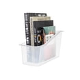 thumbnail image 3 of Storex Large Plastic Book Bin, Desktop Organizer for Classrooms, Offices, and Home Storage, Clear, 3 of 3