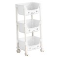 thumbnail image 2 of Lipstore 3 Tier Storage Cart Multipurpose Art Craft Trolley for Office Garage Kitchen Style B, 2 of 8