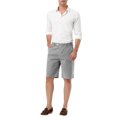 thumbnail image 2 of INSPIRE CHIC Men's Shorts Allover Striped Belt Loop Zipper Button Closure Pockets Casual Shorts 32 Black and White, 2 of 8