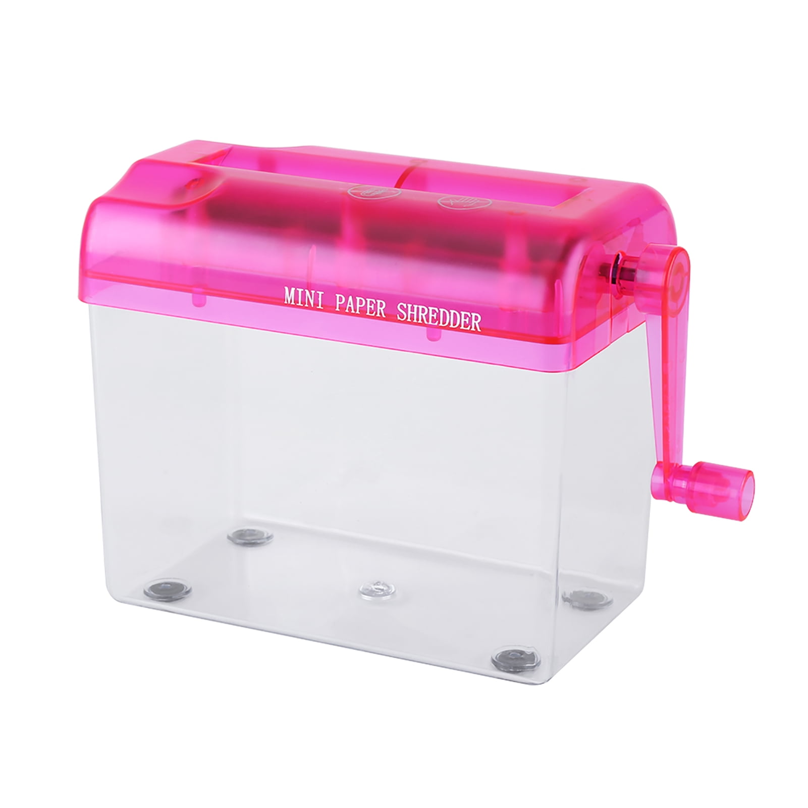 Déchiqueteuse manuelle portable A6 mini pour bureau, maison, école (rose)