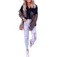 thumbnail image 2 of Chemise Boutonnée pour Femmes Surchemise Veste en Jean Manches Longues Décontractée Automne avec Poches, 2 of 8