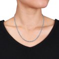 thumbnail image 4 of Miabella Sterling Silver Singapore Chain Necklace, 4 of 4