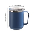 thumbnail image 3 of YIMWNYI Portable Stainless Steel Coffee Mug, Double Layer Vacuum Insulated Mug, Mug with Lid & Handle, Induction Heatable Coffee Mug, Food-Grade 304 Stainless Steel Cup, Travel Camping Office Mug, 3 of 8