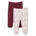thumbnail image 1 of George Baby Girls' Layette 100% Cotton 2-Pack Legging, 1 of 2