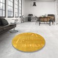thumbnail image 3 of Ahgly Company Tapis d'Intérieur Carrés Abstraits Orange Tapis de Zone Abstraits, 4 Pieds Carré, 3 of 6