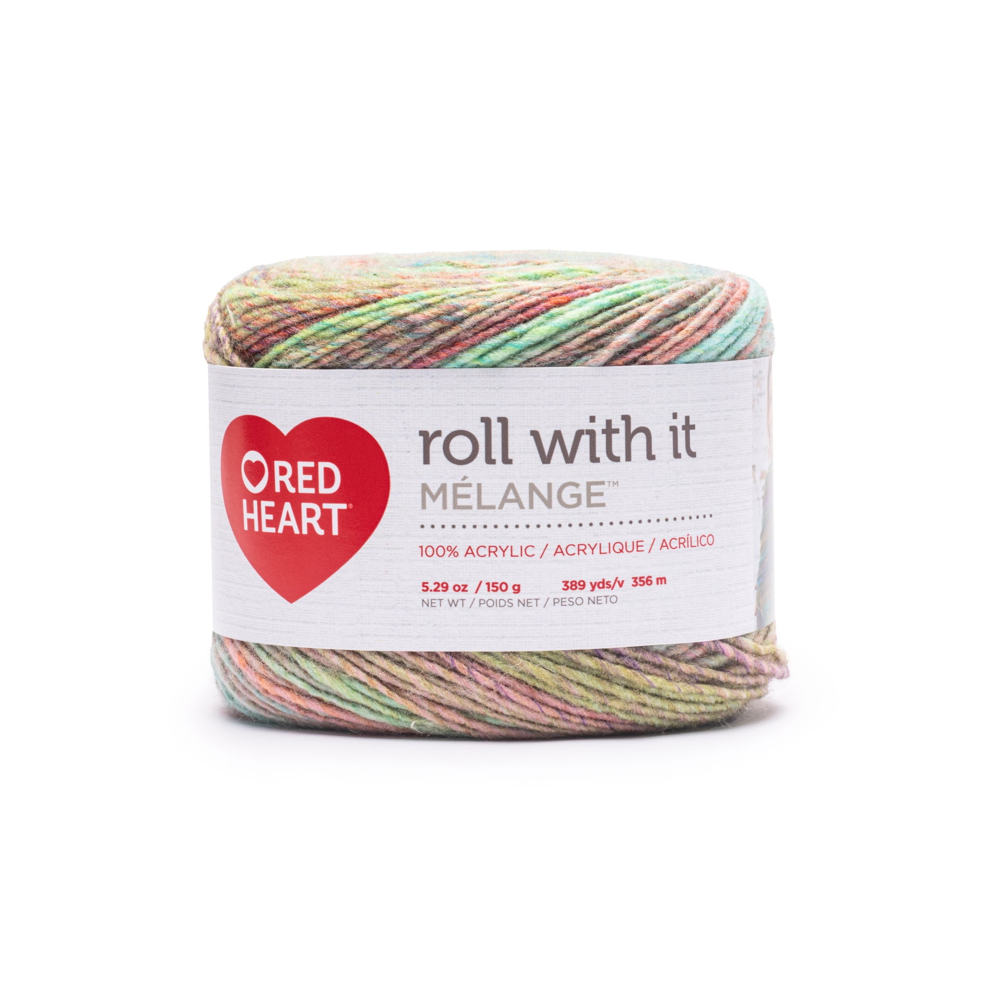 Laine acrylique Red Heart® Roll With It Melange™ n° 4 Worsted (Moyenne), Opale 150 g (5,29 oz) 355 m (389 yards)