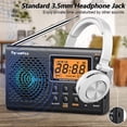 thumbnail image 4 of Small AM/FM/SM Radio with Great Reception   Battery Operated Radio with Big Speaker  Backlight Display  Pocket Transistor Radios for Emergency  Indoor Outdoor  Best Gift for All AgesDEBGFS, 4 of 9