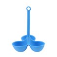 thumbnail image 1 of keepw Cuiseur à Ufs en Silicone 3 Trous Couleur Unie Réutilisable Lavable Outil de Cuisine Accessoires Bleu, 1 of 6