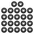 thumbnail image 1 of Unique Bargains 24mm Plastic Book Binding Discs Discbound Expansion Discs Heart Binder Rings, Black 22 Pack, 1 of 6