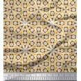 thumbnail image 1 of Soimoi Viscose Chiffon Fabric Floral Block Printed Fabric 1 Yard 42 Inch Wide, 1 of 5