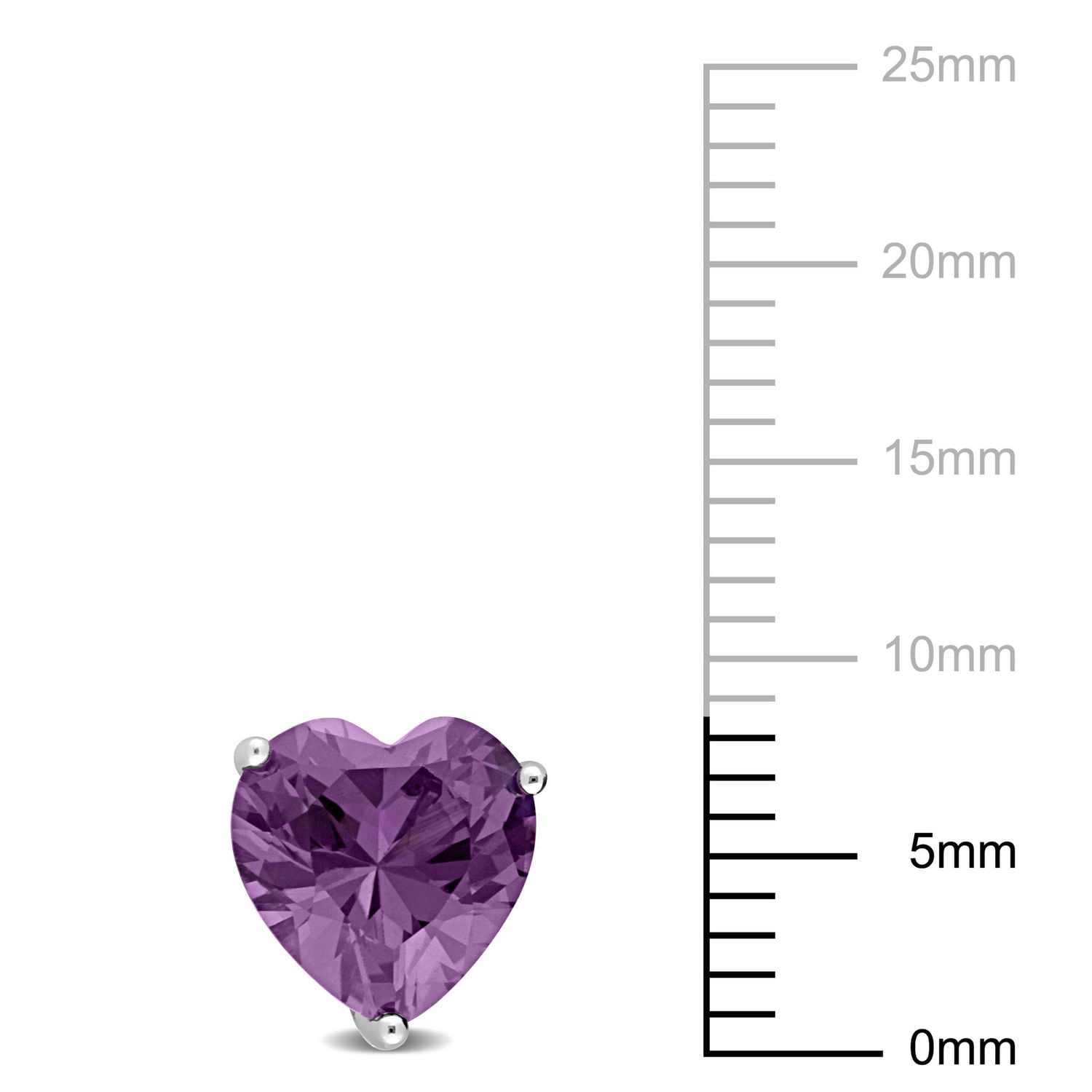 Boucles d'oreilles Miabella à Solitaire Cœur Alexandrite Simulé en Argent Sterling