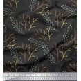 thumbnail image 1 of Soimoi Gray Poly Georgette Fabric Dry Branches Tree Printed Fabric 1 Yard 52 Inch Wide, 1 of 5