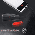 thumbnail image 4 of USB Rechargeable Bicycle Light Set: High-Brightness Front Lamp 057 with Long-Range Illumination & Red Tail Light 2028, 4 Lighting Modes, 2000mAh Battery, ABS Material, Includes Mounting Brackets and, 4 of 6
