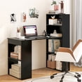 thumbnail image 2 of Costway Computer Desk Writing  Workstation Office w/6-Tier Storage Shelves Black, 2 of 10