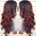 thumbnail image 1 of RKSTN Perruques Cheveux Humains 70CM Rouge Dégradé Perruques de Fête Cheveux Longs Bouclés Couleurs Mixtes Perruque Synthétique Perruques Sans Colle, 1 of 4