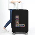 thumbnail image 1 of Stretch Luggage Cover Suitcase Covers Text Letter Printed Travel Accessories Printed Dust Cover 18''-28'' Inch Protective Case 8text L L, 1 of 6