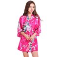 thumbnail image 1 of Coofit Womens Sleep Robe Half Sleeve Lounge Robe Night Sleepwear with Belt for Summer, 1 of 10