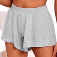thumbnail image 2 of Timegard Shorts for Women Elastic Waisted Ruched Comfy Solid Color Shorts Summer Casual Loose Shorts, 2 of 6