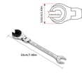 thumbnail image 2 of Metric Open Head Ratcheting Wrench , Metric Spanner With 72 Teeth, Vanadium Steel Tubing Ratchet, 2 of 2