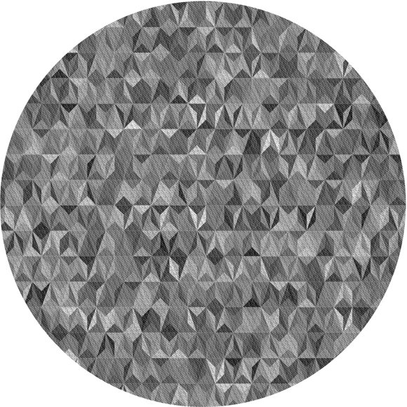 Ahgly Company Machine Washable Indoor Round Transitional Grey Gray Area Rugs, 3' Round