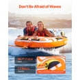 thumbnail image 2 of VEVOR Tube Remorquable pour la Navigation 1-2 Utilisateurs Tubes de Navigation Gonflables Remorquables Sport Nautique, 2 of 9