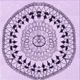thumbnail image 1 of Ahgly Company Tapis d'Intérieur Lavable à la Machine, Carré, Transitionnel, Fleur Violette Violette, Tapis de Zone, 7 Pieds Carré, 1 of 7
