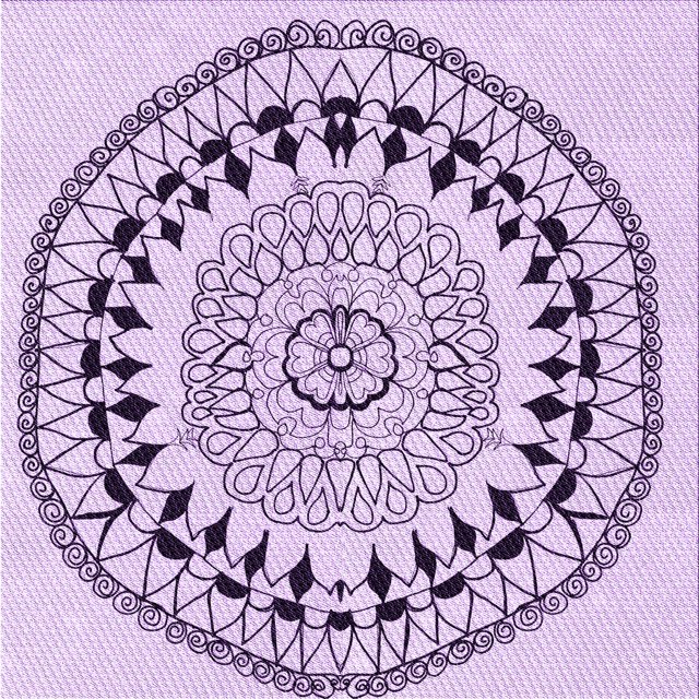 Ahgly Company Tapis d'Intérieur Lavable à la Machine, Carré, Transitionnel, Fleur Violette Violette, Tapis de Zone, 7 Pieds Carré